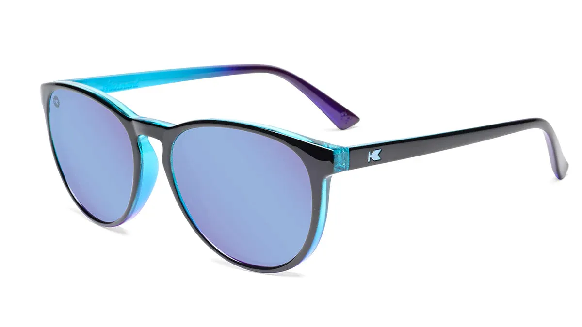 Knockaround 1 A.M. Snack Mai Tais Glossy Black Frame - Snow Opal Lens - Polarized Sunglasses