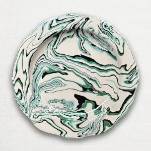 Marbled Scalloped Charger Plate in Glaciar (GL #1103)