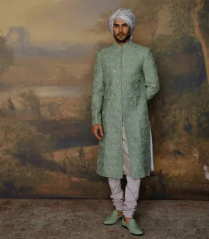 Mint Green Sherwani Set