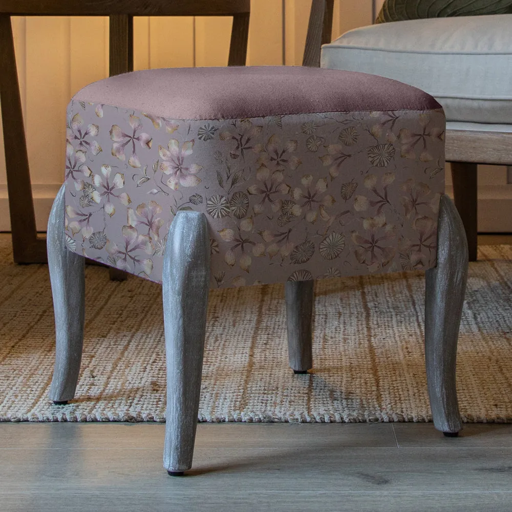 Philipa Printed Ralf Footstool Viola