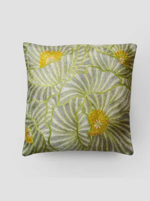 Poppies Chainstitch Embroidered Cushion Cover