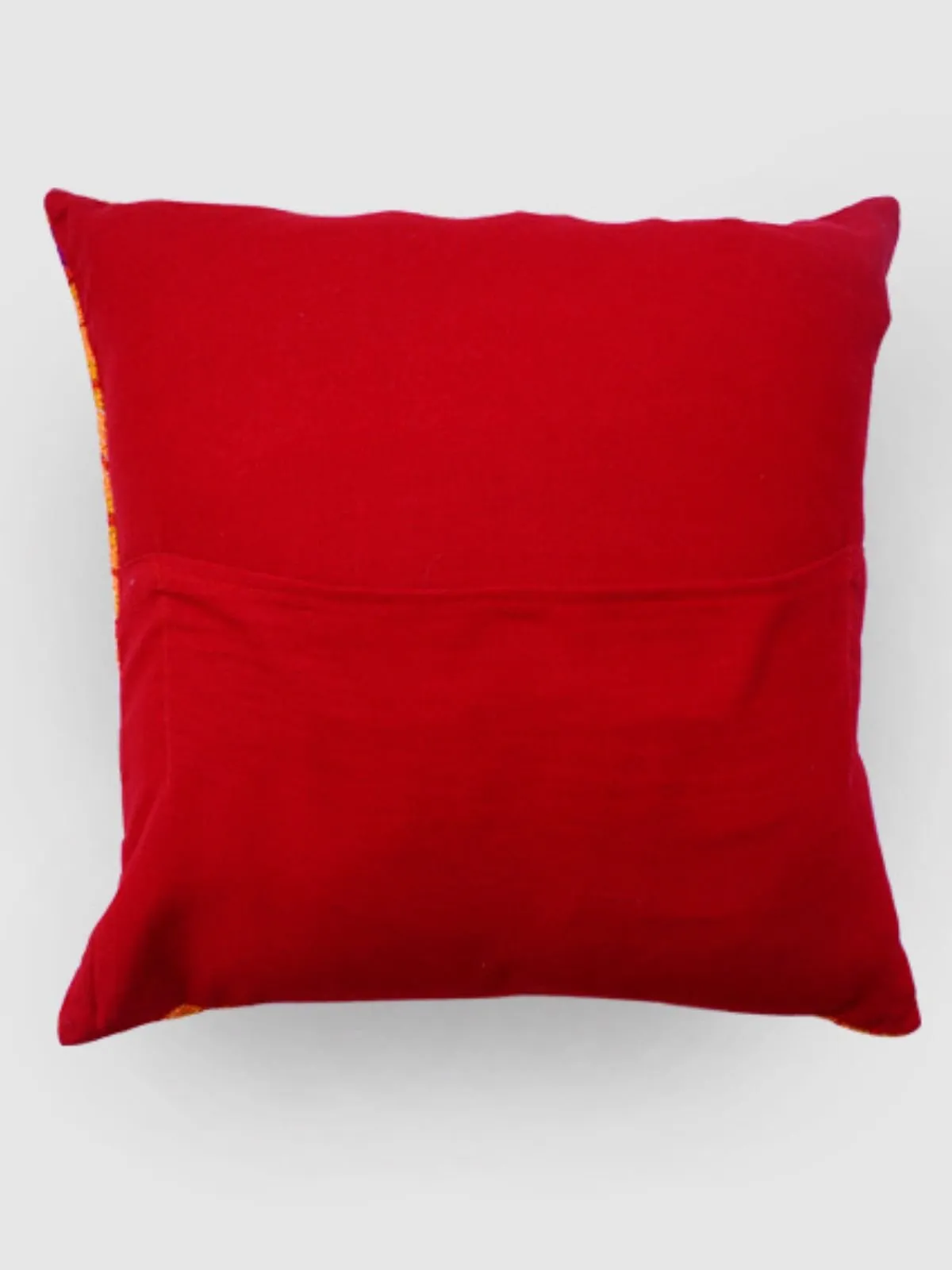 Poppies Chainstitch Embroidered Cushion Cover