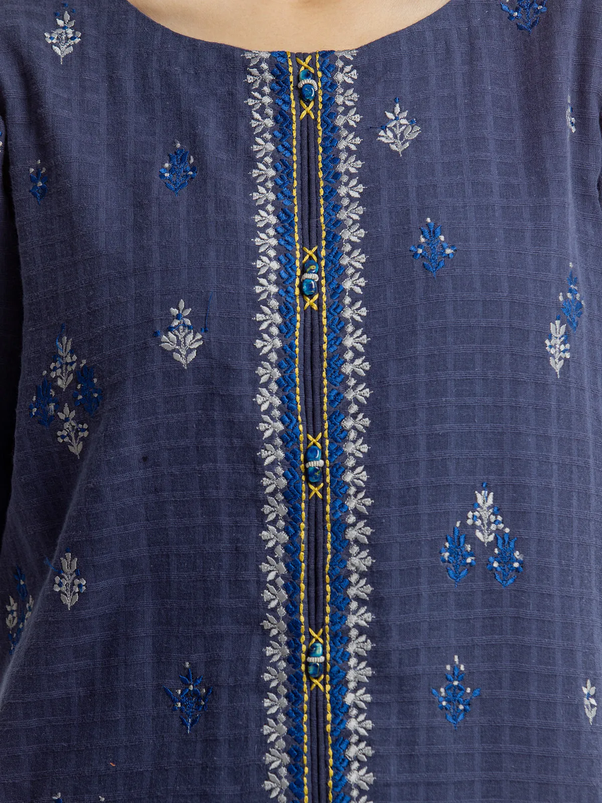 Pret 1Pc Embroidered Dobby Shirt - EWTKE23-69341S