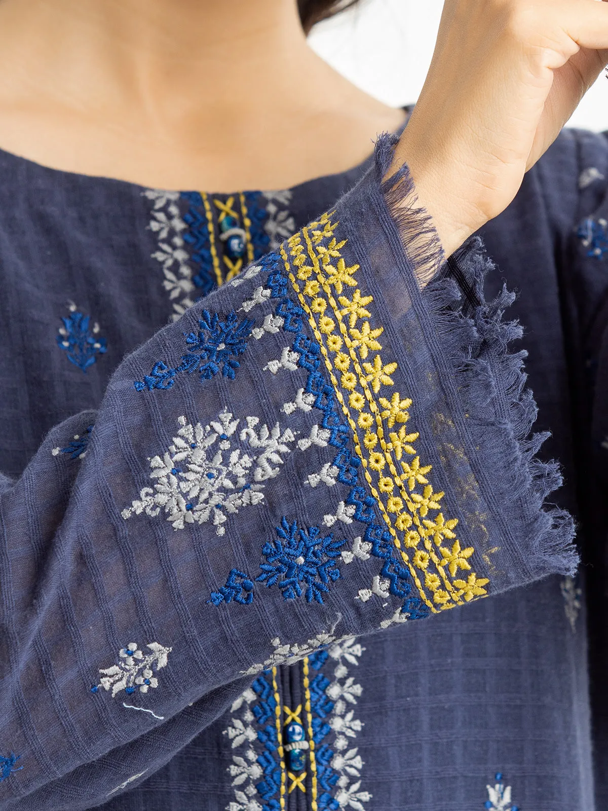Pret 1Pc Embroidered Dobby Shirt - EWTKE23-69341S