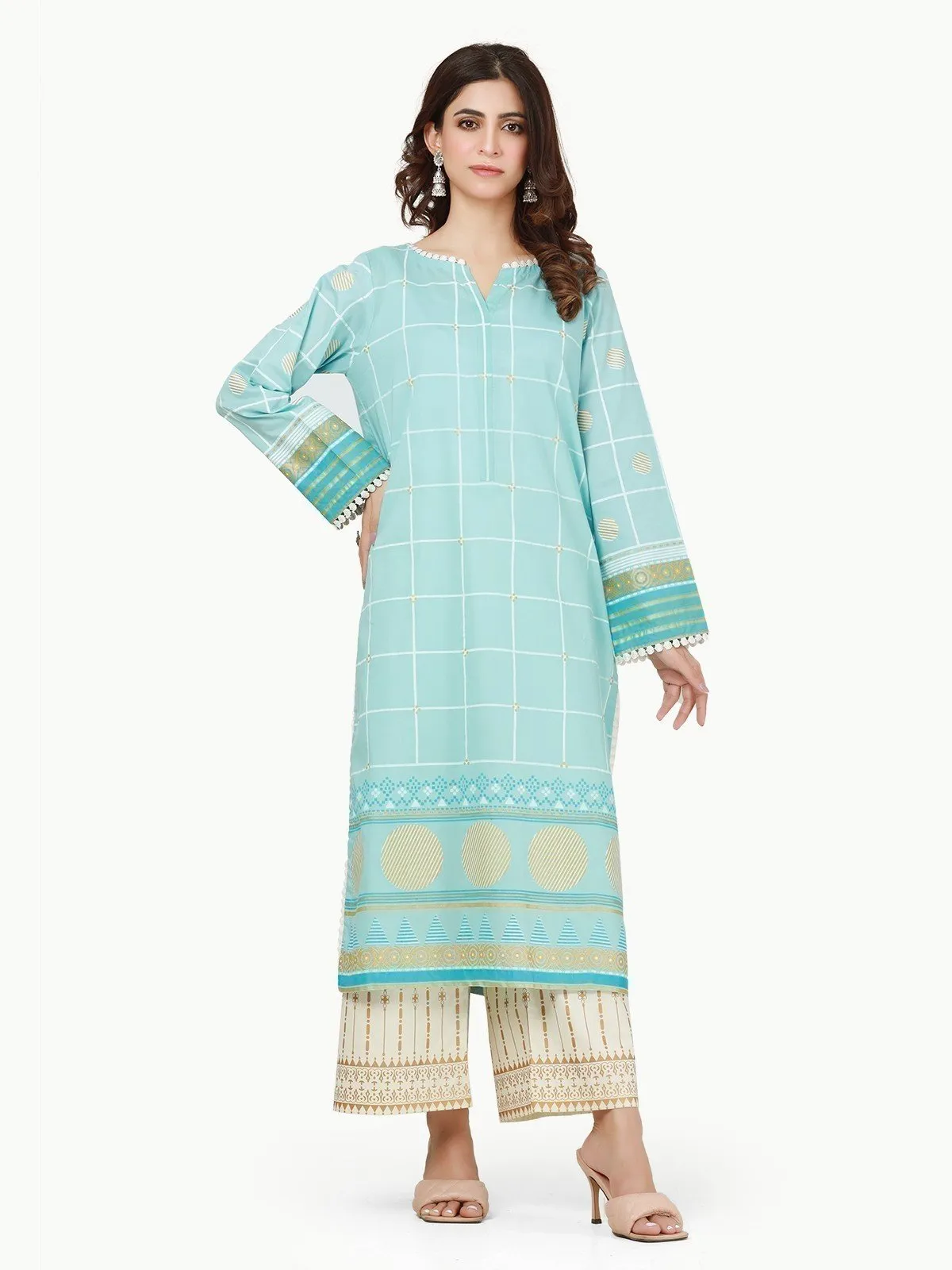 Pret 1Pc Printed Cambric Shirt - EWTKP22-68377S