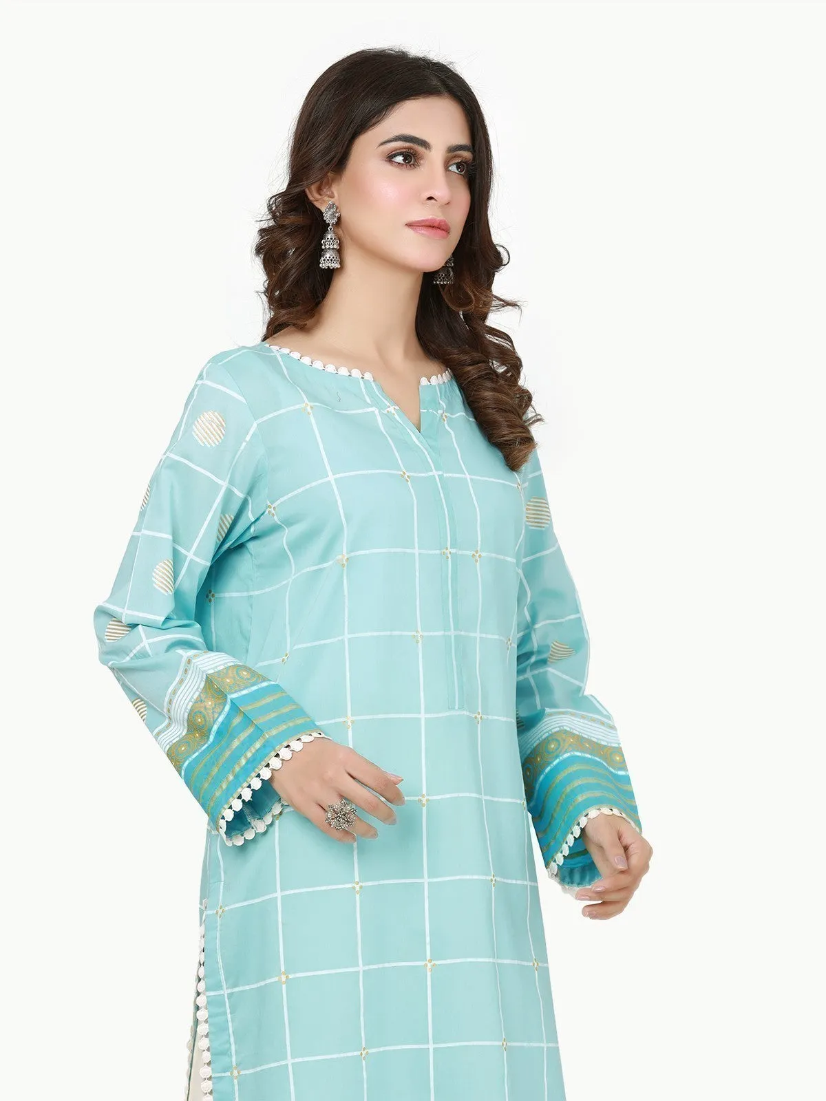 Pret 1Pc Printed Cambric Shirt - EWTKP22-68377S