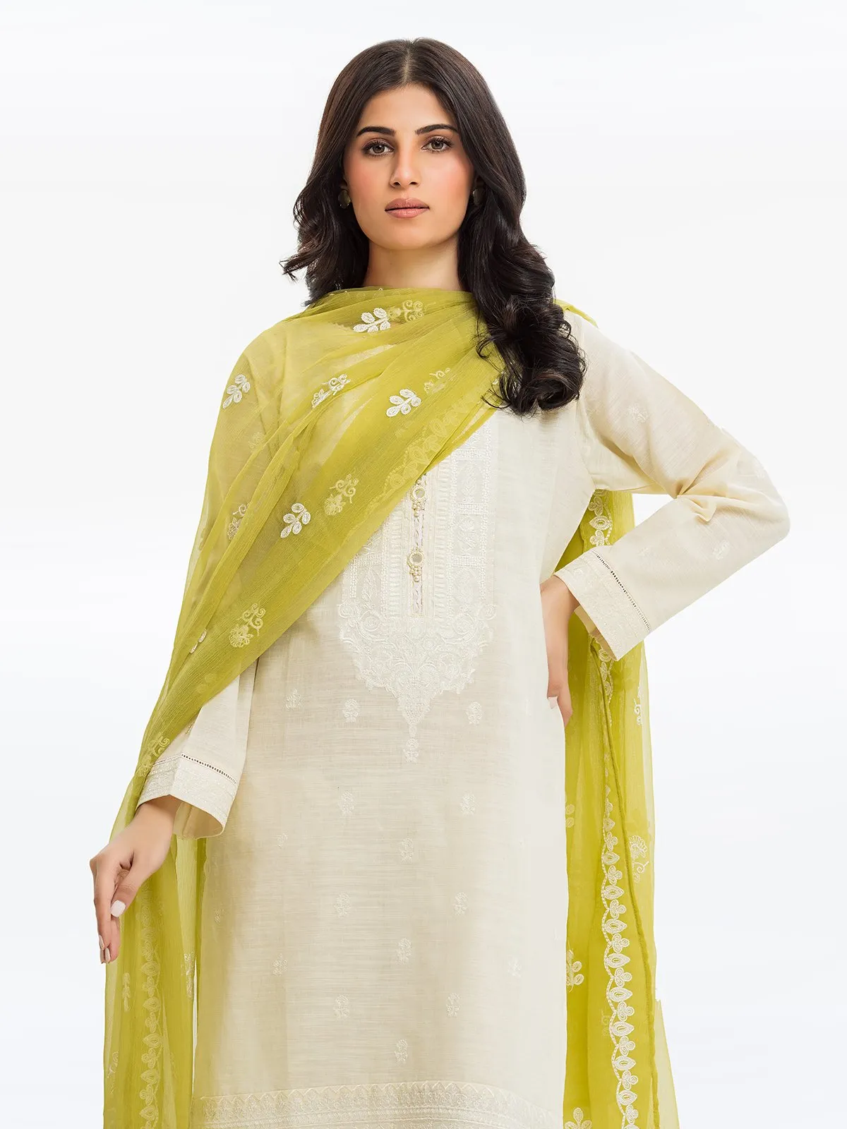 Pret 2Pc Embroidered Khaddar Shirt Trouser - EWTKE23-68795ST