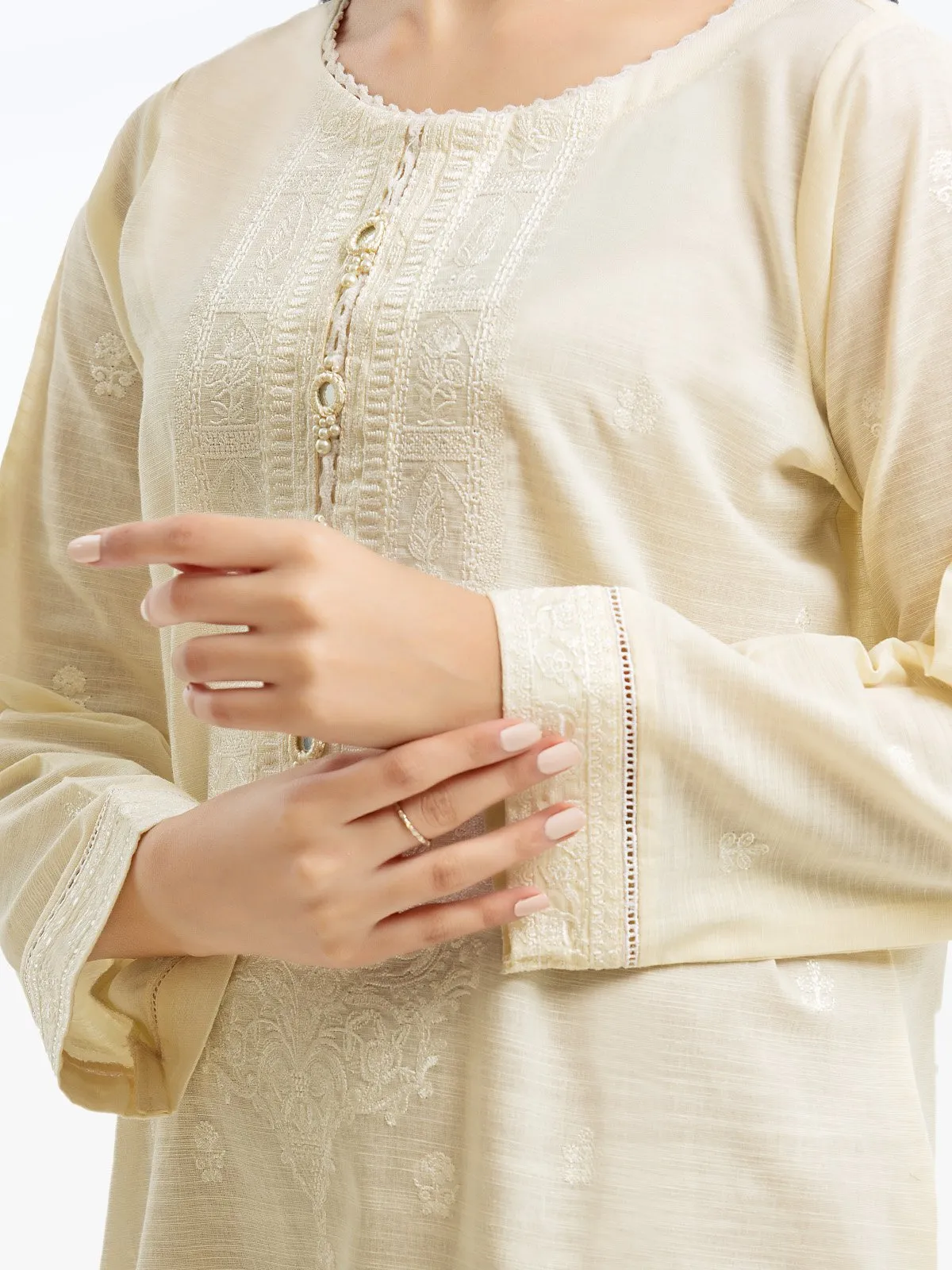 Pret 2Pc Embroidered Khaddar Shirt Trouser - EWTKE23-68795ST