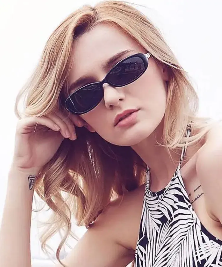 Skinny Red Polarized Small Frame Sunglasses XS1056
