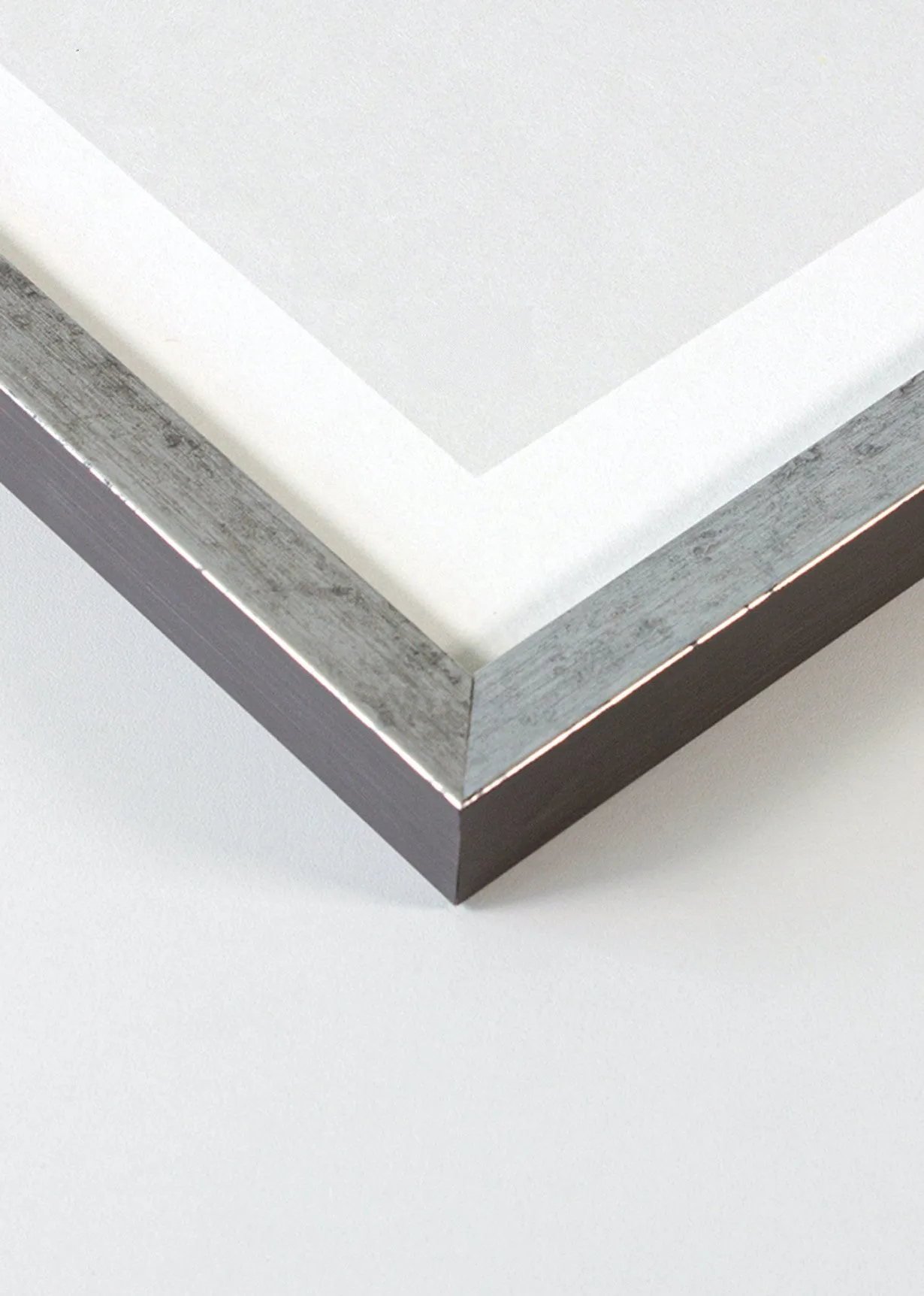 Stone Silver Wood Frame