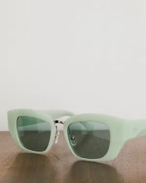 Sunglasses in Mint, Silver, and Green