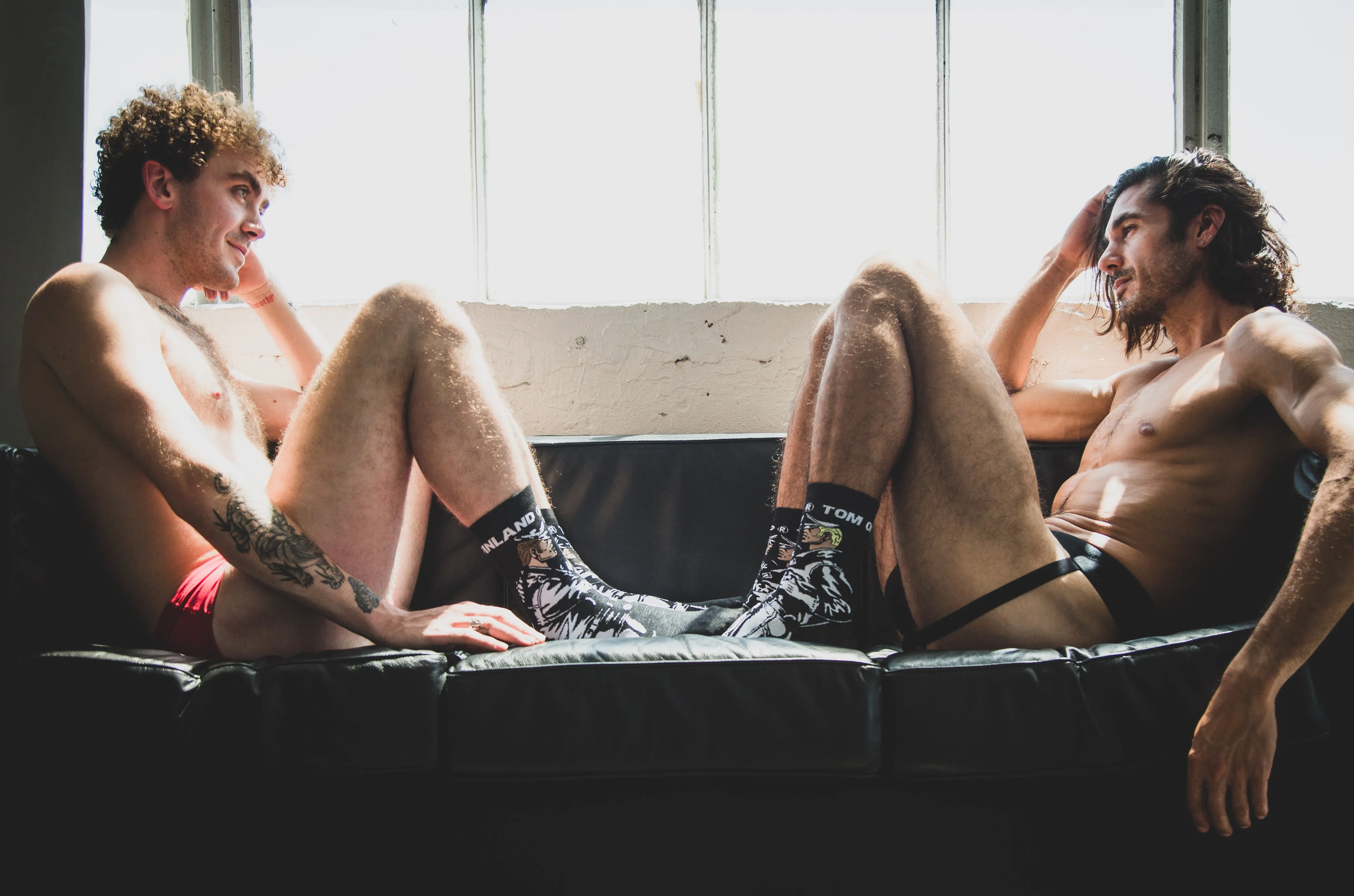 TOM OF FINLAND LEATHER DUO SOCKS