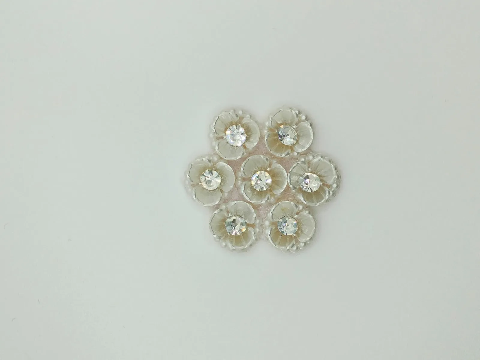 White Embellished Zardozi Stone Work Handwork Patches