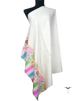 white kani palla pashmina shawl 8946
